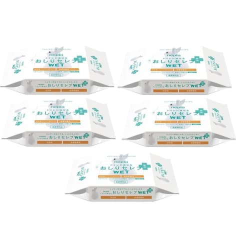 

Nepia Flushable Medicated Wet Wipes, Non-Alcoholic, Celeb Wet, Refill Pack of 60 Sheets x 5 Packs