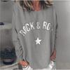 Nuovo Pullover da Donna Autunno e Inverno con Stampa Diamanti Girocollo a Maniche Lunghe