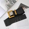 Retro Elastic Elastic Belt Women'S Outer Wear Wide With Suit Coat Waist Seal Decorative Waist