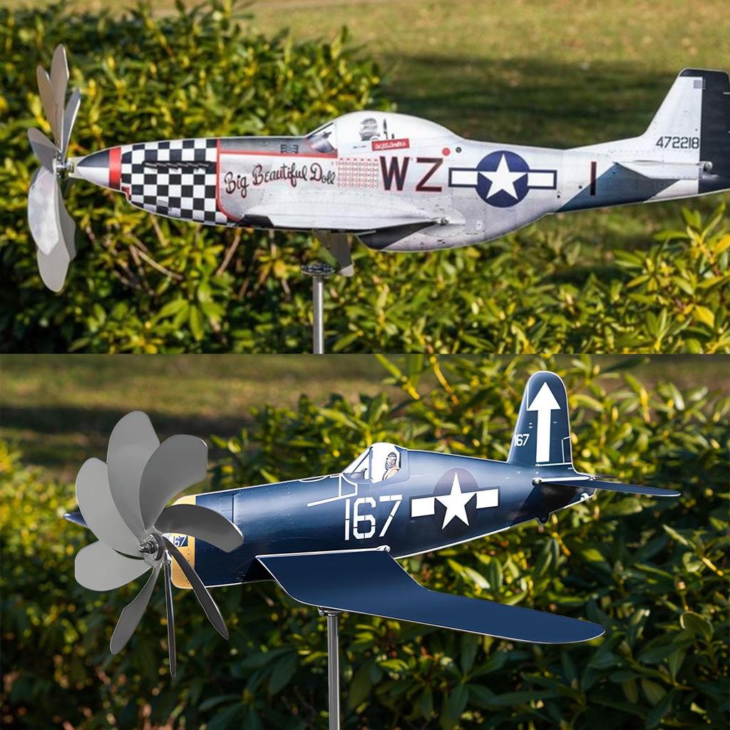 Gartenmühlen Metall Hof Flugzeug Windmühlen Dekor Dekorative Mühlen Wetterfest für Flur Terrasse Hof