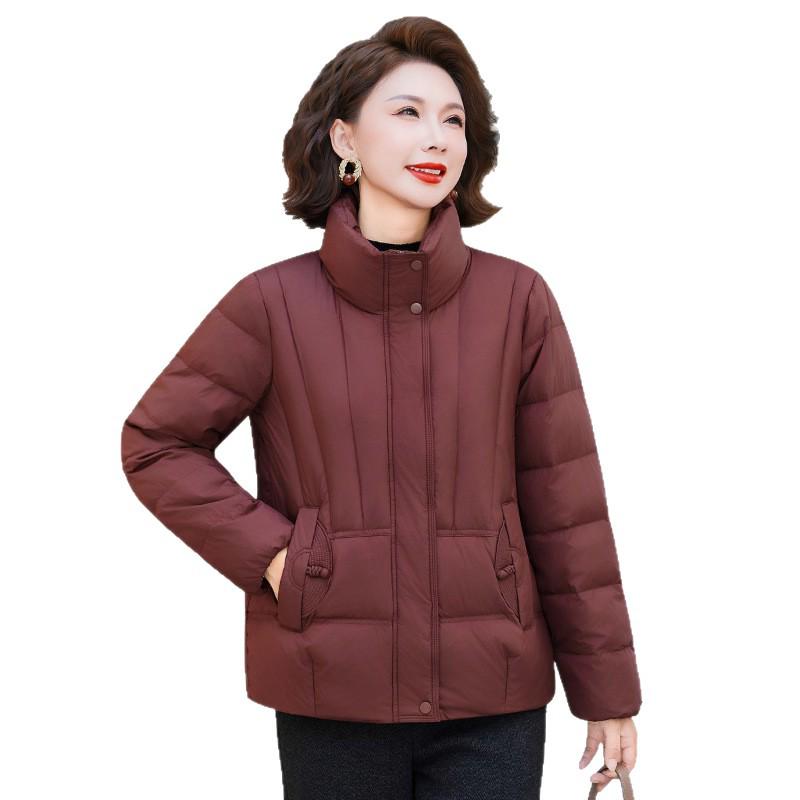 Stylish 2025 Women's Cotton Down Jacket - Age-Reducing Winter Outerwear for Middle-Aged/Elderly Moms