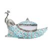 Peacock Sugar Jar Vintage Exquisite Embossed Metal Sugar Canister with Lid and Spoon for Home Hotel Coffee Shop