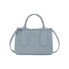 Longchamp Le Roseau 22 Bamboo Buckle Closure Large Cowhide Big Bag Shoulder Crossbody Handbag Small Women handbags Cloud-Blue 10095HPN627