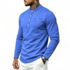 Men S Long Sleeve Henley T Shirt With Chest Pocket Casual Top