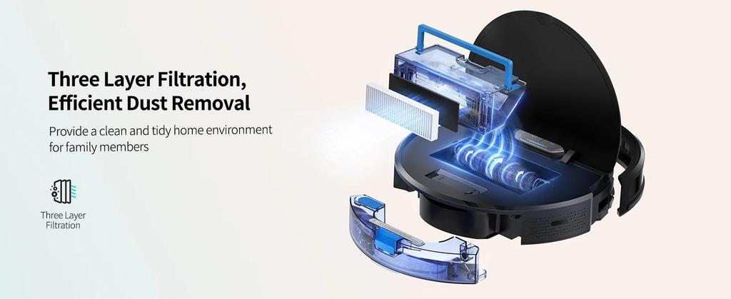 Honiture G20 Pro Robot Vacuum Cleaner 4500Pa 180min Runtime Smart Navigation Comprehensive 3-in-1 Cleaning
