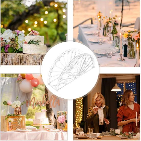 6pcs Clear Napkin Holder Decorative Semicircle Tissue Organizer Stand for Kitchen Dining Table and Stylish Tabletop Napkin Storage