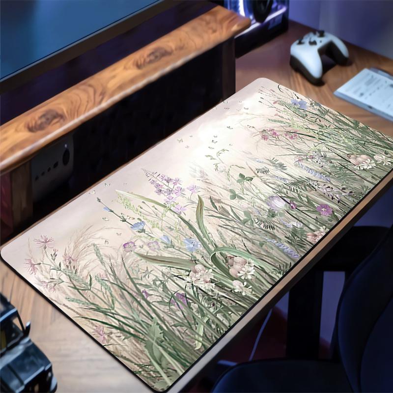 Gaming Mouse Pad Hot Computer Office Game Table Mats Rubber Anti-slip Laptop Flower Pattern Keyboard Pad Mousepad Long Desk Mats