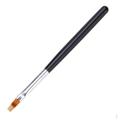 Nail Brush Black Wood Handle Nylon Hair Ombre