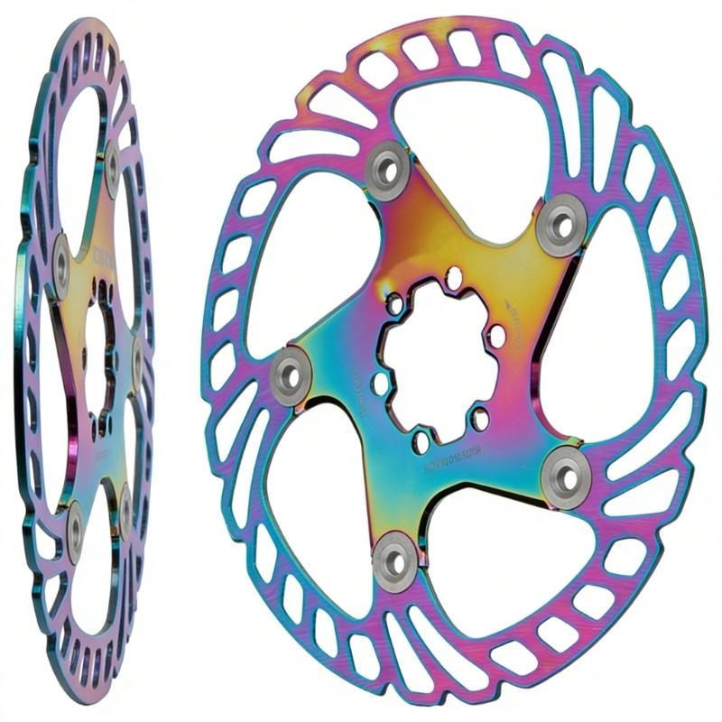 140/160/180/203mm 6 Hole Disc Brake Rotors Aluminum Alloy Floating Brake Rotors for Road Bike and Mountain Bike Part