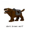 1pcs Medieval Knight light gray Wolf Widen the seat Animal Decorative Toy Moc Building Block