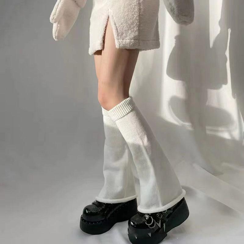 Incalzitoare pentru picioare Lolita Sweet Girl Sosete lungi Y2K tricotate Acoperire calda pentru picioare Incalzitoare pentru brate albe Doamne Toamna Iarna Sosete crosetate Mansete pentru cizme JK