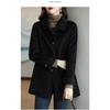 Woolen Coat Women Jacket Windbreakers Overcoat Loose Fashion Office Lady Single Breasted Pocket Warmth Autumn Winter Topcoat