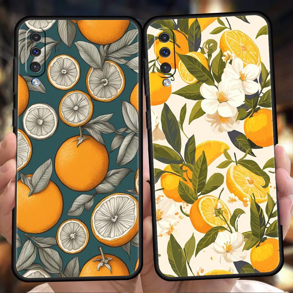 Phone Case for Samsung Galaxy A56 A36 A26 A06 A16 A24 A36 A54 A14 A42 A22 A20 A12 A10 5G Soft TPU Summer Fresh Fruit Lemon Print
