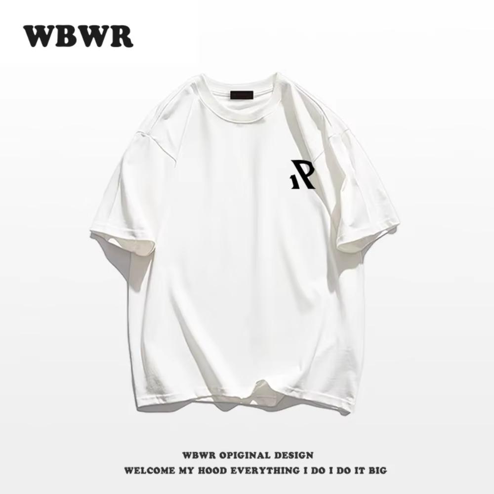 

Летняя мода, тяжелая ретро мужская футболка с английскими буквами из 100% хлопка с принтом и круглым вырезом, высококачественная повседневная уличная футболка для фитнеса M