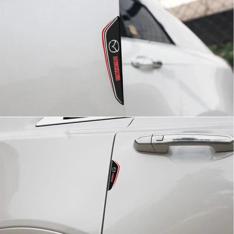 2025 Hot 4pcs Car Door Protective Sticker Strip Look Anti-Collision Protector For Mazda 3 Alexa CX30 CX-4 CX5 CX-5 CX8