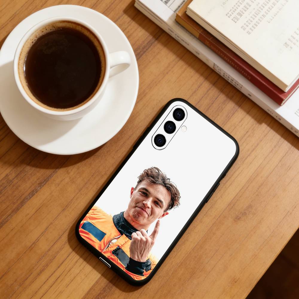 L-Lando Norris Phone Case For Samsung Galaxy A73,A72,A71,A70,A53,A52,A51,Others Soft Black Cover