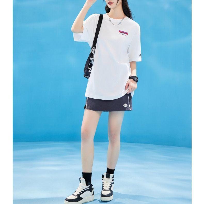 Anta Letter Print Crew Neck Short Sleeve T-Shirt Men Tops White 152328114-1