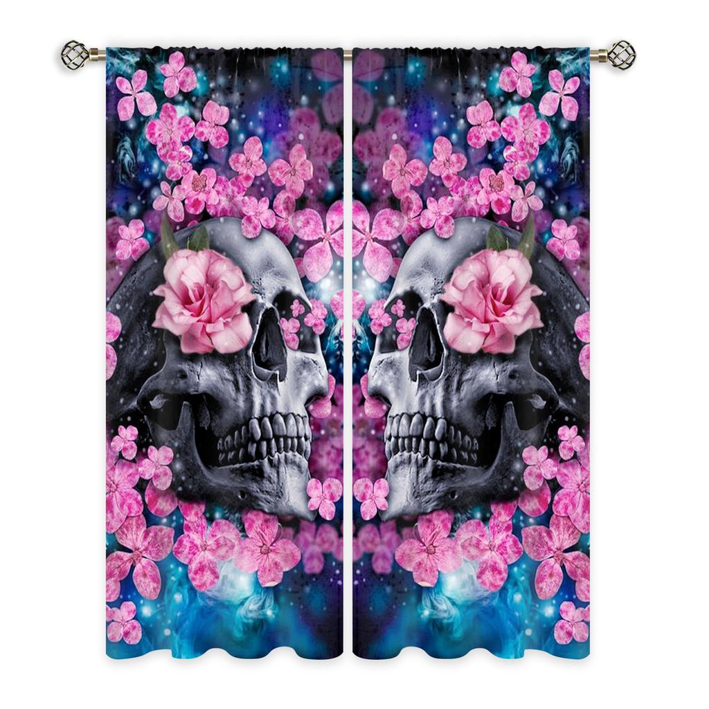 Skull Series Digital Printing Arbitrary High-Density Blackout Curtains