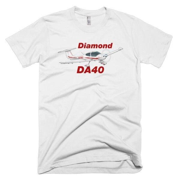 

Diamond DA-40 Airplane T-Shirt - Personalized with Your N# 3XL