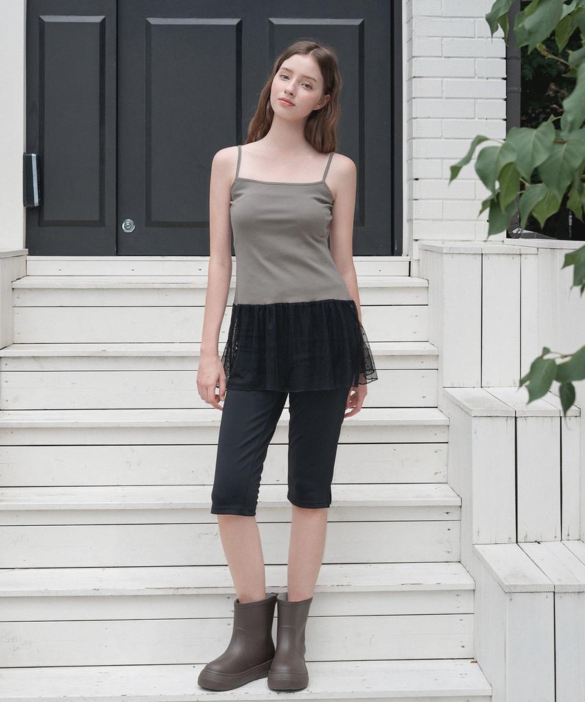 Micene Loose Mesh Tee-Mini Dress Set