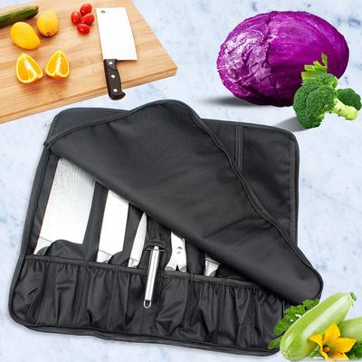 Étui à couteaux, sac à rouleaux de couteaux de chef avec bandoulière et poignée durables, sac à couteaux portable pour la viande