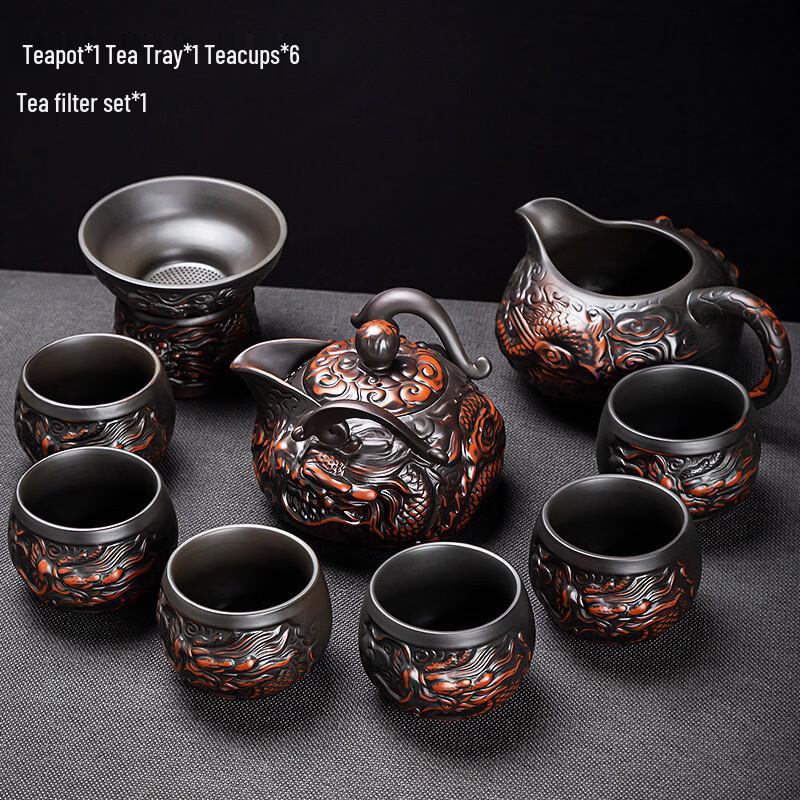 High-End Zisha Ceramic Kung Fu Tea Set
