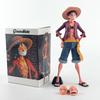One Piece Anime Figure Confident Smiley Luffy Three Form Face Changing Doll Action Figurine Model Toys Kits PVC Model Dolls
