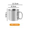 Stainless Hiking Cup Set with Foldable Handle - Portable Outdoor Cup for Travel, Backpacking, and Picnic