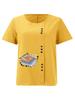 Women's Fashion Book Letter Pattern Print Round Neck Short Sleeve T-shirt Casual Cotton Linen Graphic Shirt Leisure Loose Summer Blouse Tops