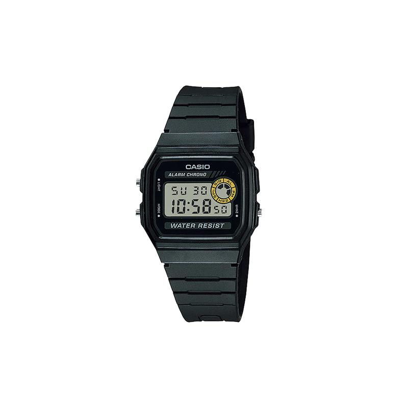 

Casio YOUTH series - silicone small squares, simple retro classic small square LCD, quartz movement, resin strap, Japanese and Korean F-94WA-8 сірий колір