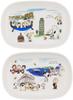 Snoopy Oval Italy Set of 2 3870066 Plates, & Greece, Designs,