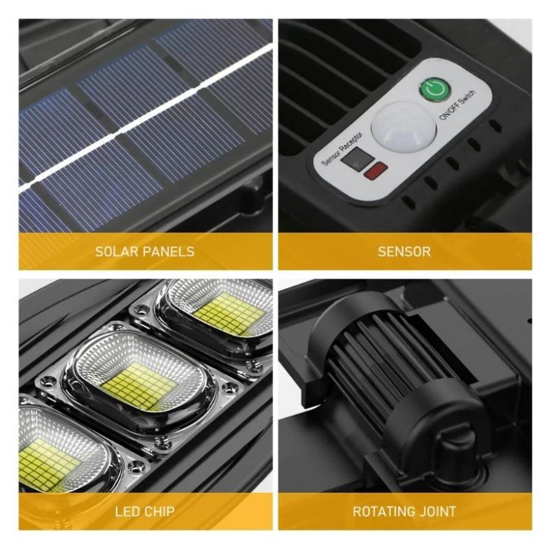 2000MAH Solar Powered Led Wall Light Outdoor Motion Sensor Waterproof IP65 Lighting for Garden Path Garage Yard Street Lamps
