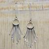 Tassel Drop Dangle 925 Silver Women Earrings, Fringe Ethnic Handmade Threader Earrings