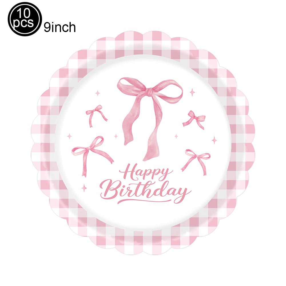 6/12pcs Pink Bow Acrylic KeyChains Coquette Bow Birthday Party Decorations Supplies Gifts for Kids Girls Pink Bow Party Favors
