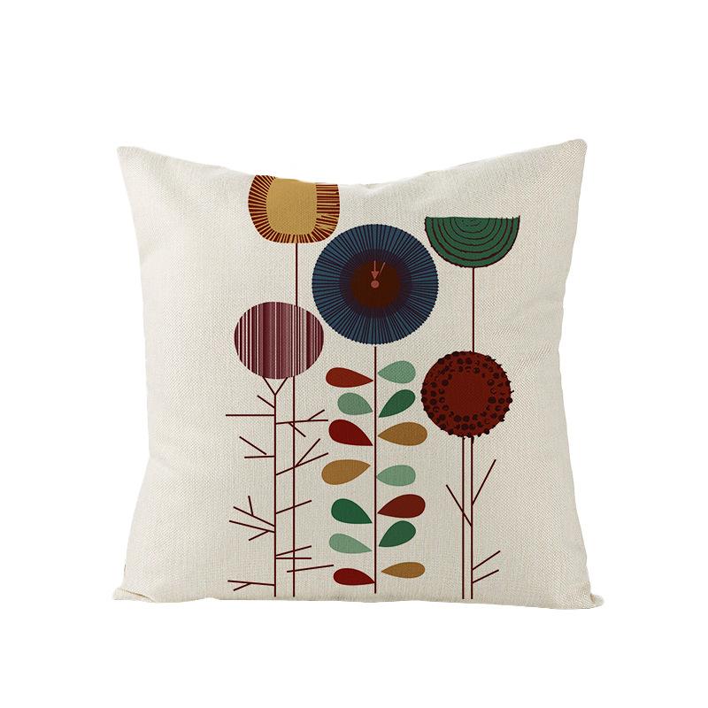 Home Simple Polyester Cushion Cover Cushion Cover Flower Sofa Cushion Cover Cushion