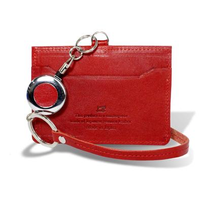 Pendler-Passhülle mit Ausziehband Einzeln Original Made in Japan [Tochigi Leder] Schlüssel, Pass, Leder, TGP-3357 (rot)
