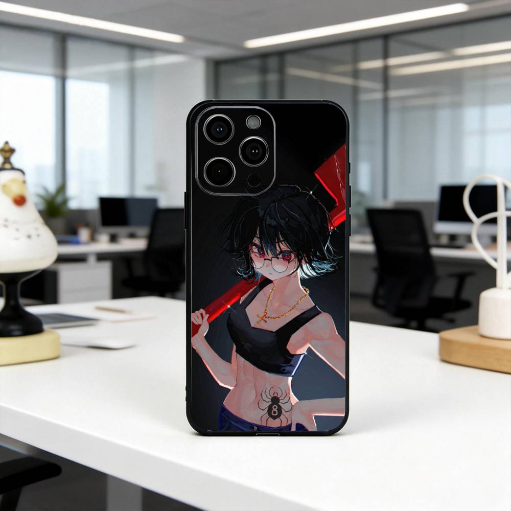 S-Shizuku H-Hunter Murasaki Hunter Phone Case For iPhone 17,16,15,14,13,12,11 Plus,Pro Max,XS,Soft Silicone Black Cover