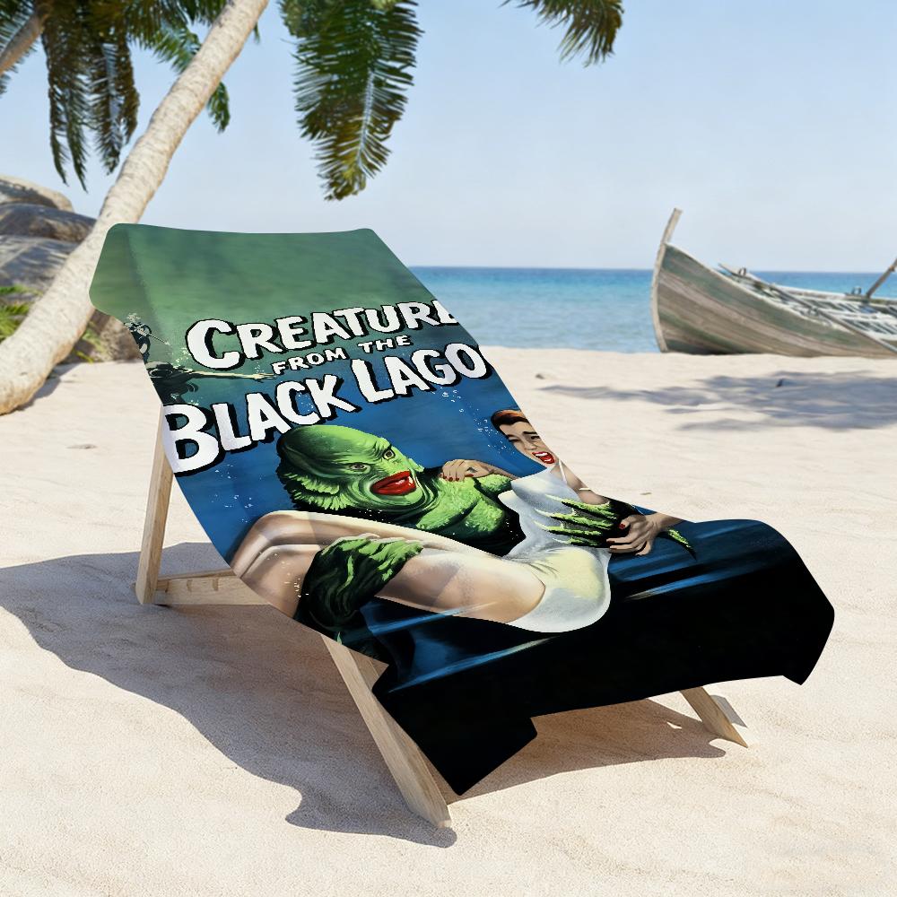 Film C-Creature From The Black L-Lagoon Asciugamano Morbido Piscina Regalo Per Viaggio Palestra Doccia Campeggio Asciugatura Rapida Sportivo Grandi Asciugamani da Spiaggia
