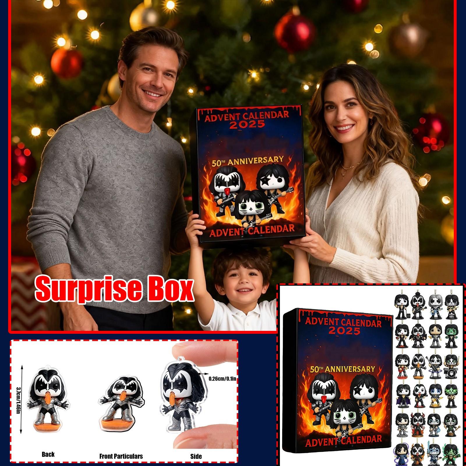 

Адвент-календарь 24 дня Календарь обратного отсчета с музыкальными коллекционными фигурками, Адвент-календарь One Size