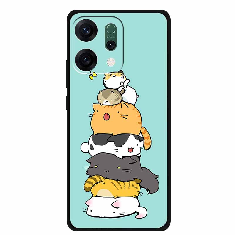 Für Oppo Reno 14 Pro Hülle Cartoon Muster Weiches Silikon TPU Hüllen Für Oppo Reno14 Pro Handyhüllen Neues Reno 14Pro CPH2739 Fundas