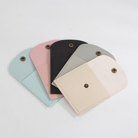 Mini Jewelry Pouch Faux Leather Small Storage Bag Travel Jewelry Pouch with Snap Button for Necklaces Bracelets Rings