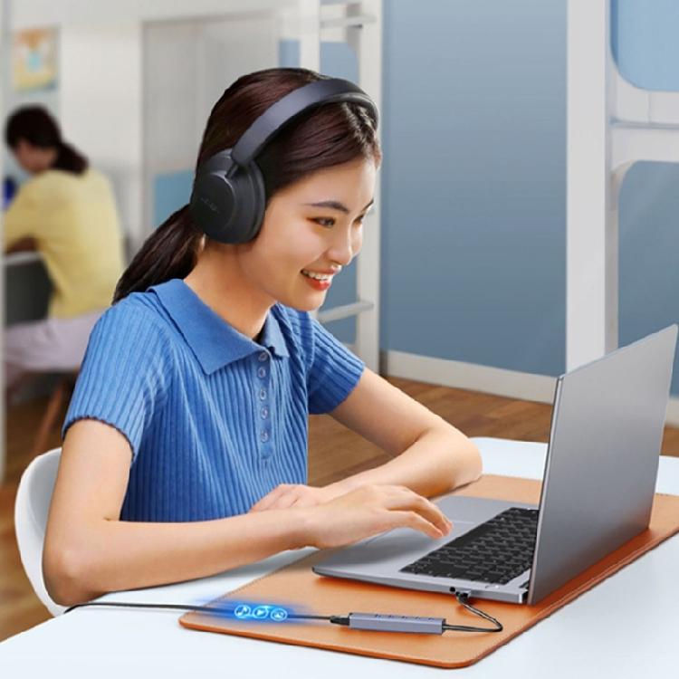 USB 3.0 To RJ45 Ethernet Adapter With 3 Port Hub Suitable For Computers High Speed Networking On PC Enhances Connection