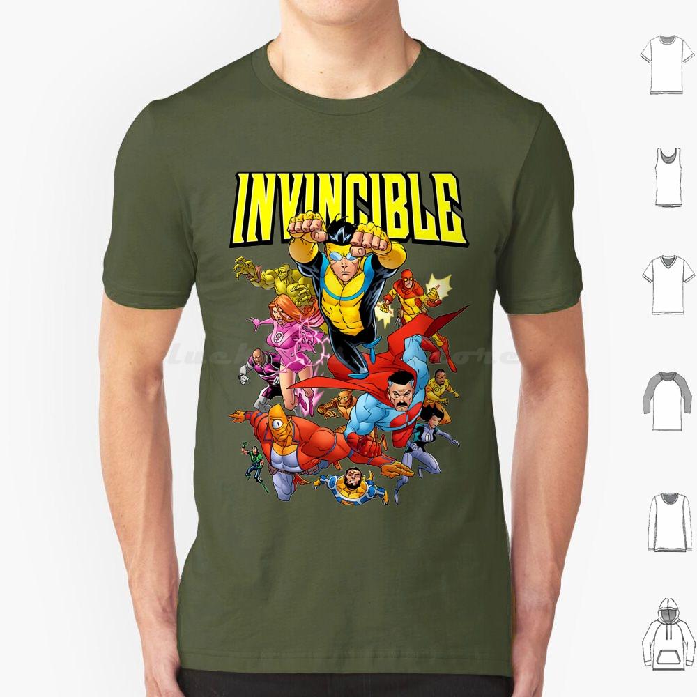Invincible Invincible Cartoon T Shirt Cotton Men Women DIY Print Invincible Comics Anime Manga Invincible Comic Superhero Omni
