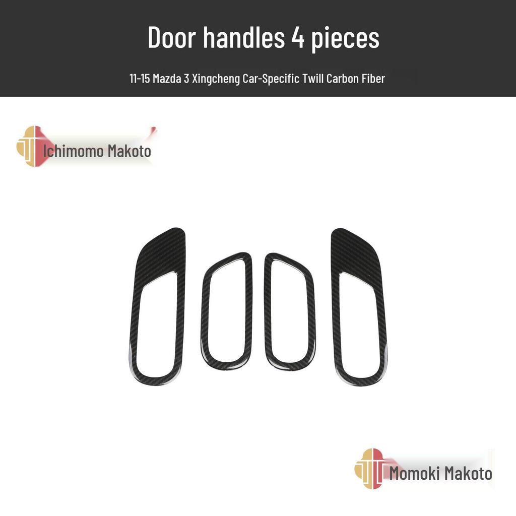 Mazda 3 (2011-2015) Karbonfaser-Innenausstattungssatz: Lenkrad-, Lüftungsschlitz-, Türgriffmodifikationen