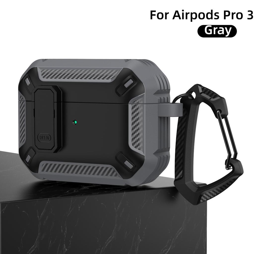 For AirPods Pro 3 Case Cover with Cleaning Kit&Keychain Automatic Pop-up Full Protective Case with Secure Lock For AirPods Pro 3