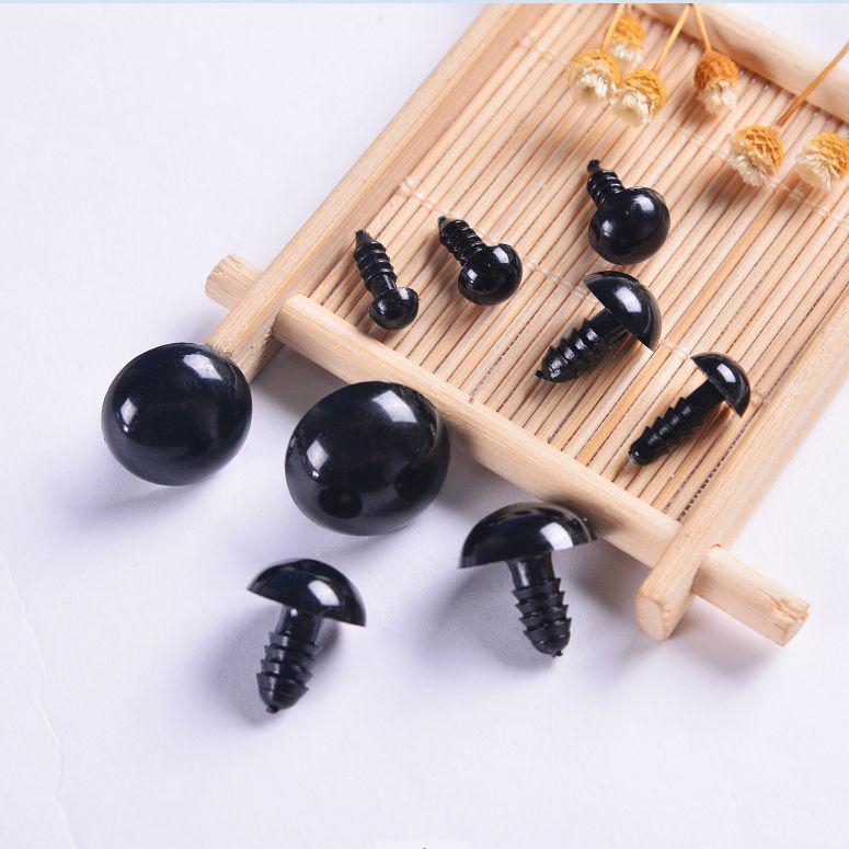 All Black Plastic Animal Eyes for Crafts & Toys - Black Teddy Bear Eyes