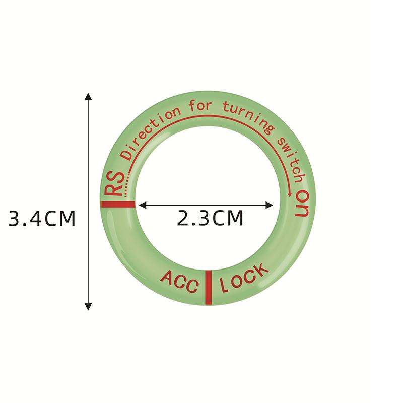 

1/3 шт. Смешанные Светящиеся Наклейки на Замок Зажигания Автомобиля Авто Мотоцикл Наклейка на Кольцо для Ключей Флуоресцентный Круг Аксессуары для Интерьера Автомобиля красный