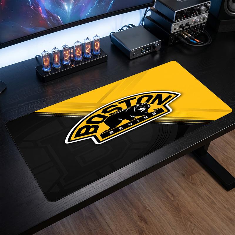 Boston Bruins Pattern Mousepad Anti?Slip Rubber Desk Pad For Gaming Working Desktop Decoration