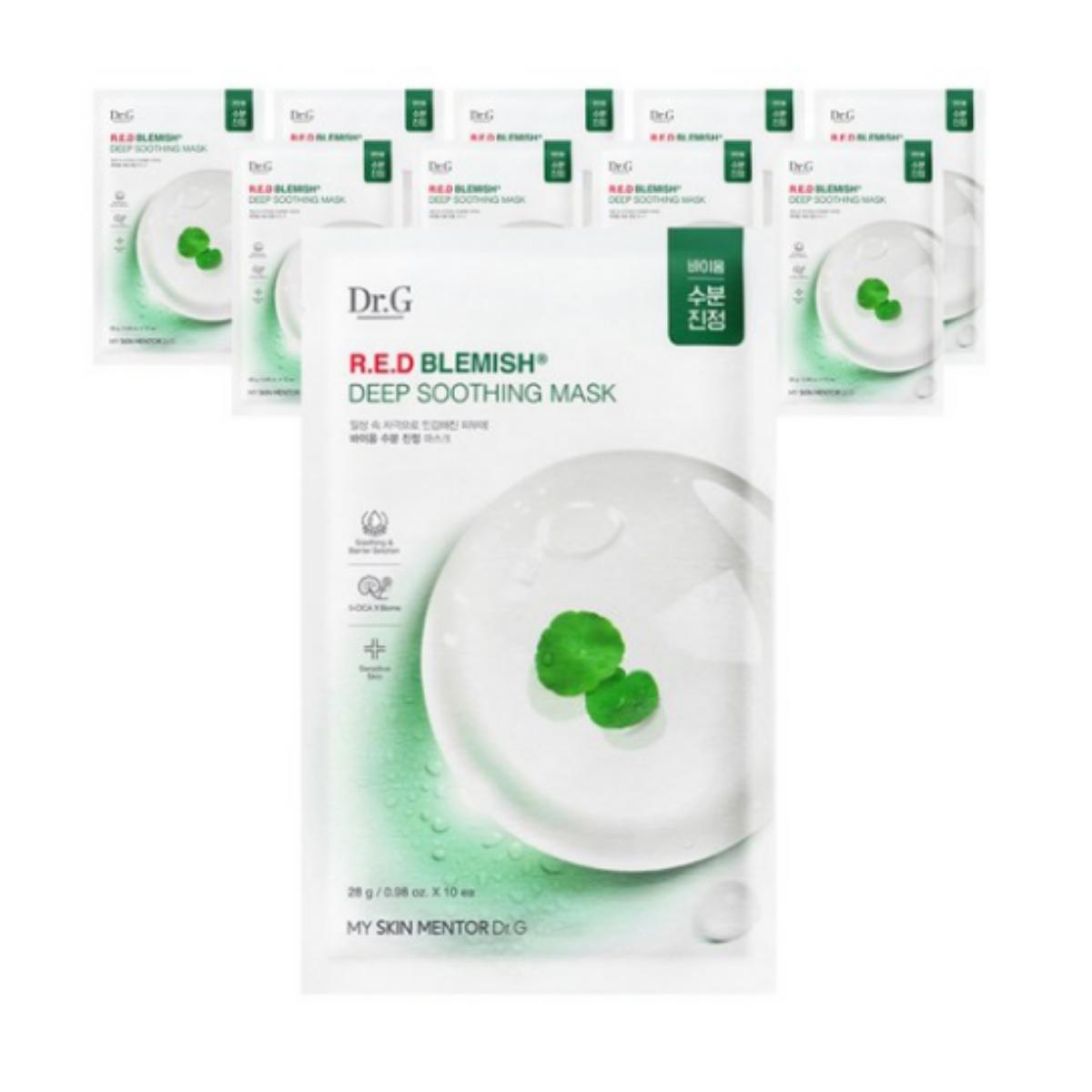 

Dr.G Red Blemish Deep Soothing Mask — 280 g, 10 sheets, 1 set