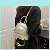 Color Solid Elegant Bow Small Designer Backpack Sewed Details Daily Wear Bags